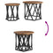 vidaXL Nesting Side Tables (Set of 2) - Rustic Wood Look, Made of Engineered Wood