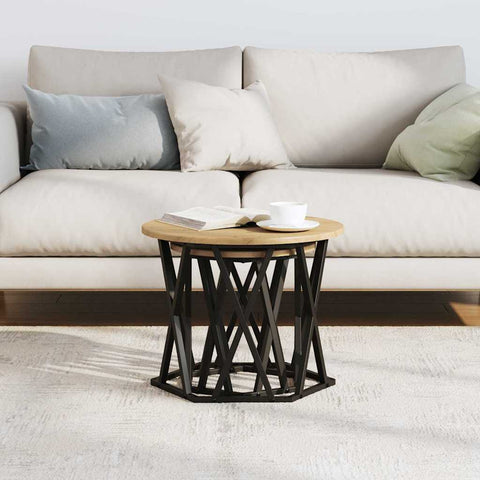 vidaXL Side Table 2 pcs Artisan oak 50 x 50 x 40 cm