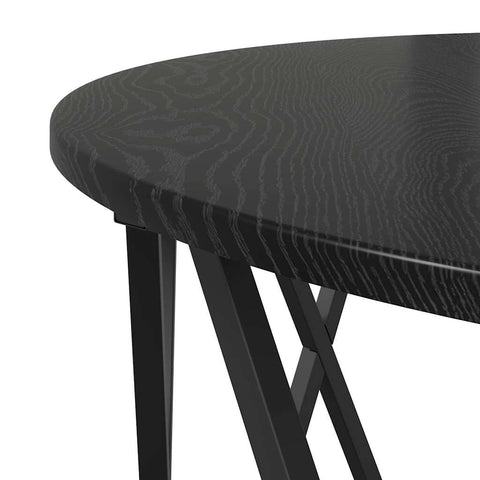 vidaXL Black Oak Coffee Table 80x80x42 cm Made of Engineered Wood