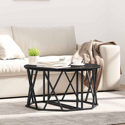 vidaXL Black Oak Coffee Table 80x80x42 cm Made of Engineered Wood