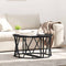 vidaXL Black Oak Coffee Table 80x80x42 cm Made of Engineered Wood