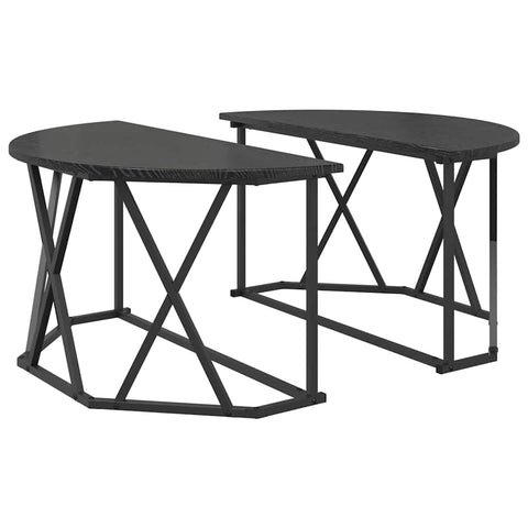 vidaXL Black Oak Coffee Table 80x80x42 cm Made of Engineered Wood