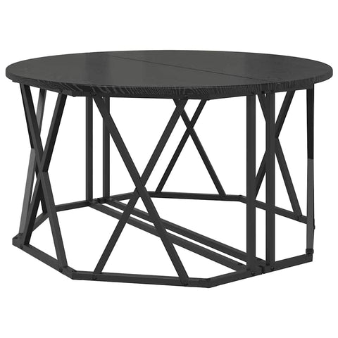 vidaXL Black Oak Coffee Table 80x80x42 cm Made of Engineered Wood