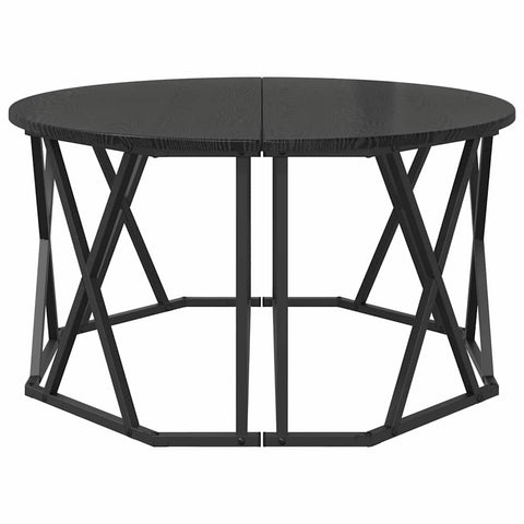 vidaXL Black Oak Coffee Table 80x80x42 cm Made of Engineered Wood