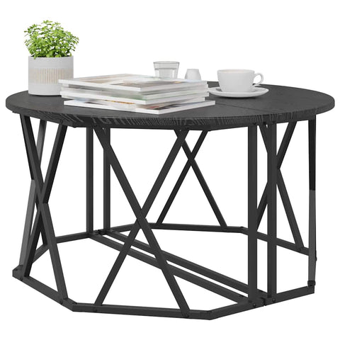 vidaXL Black Oak Coffee Table 80x80x42 cm Made of Engineered Wood