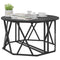 vidaXL Black Oak Coffee Table 80x80x42 cm Made of Engineered Wood