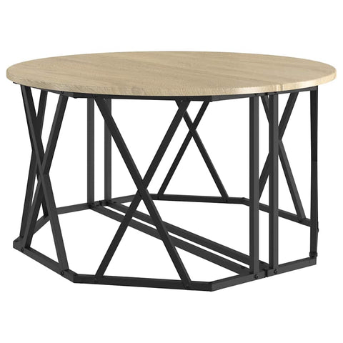 vidaXL Coffee Table Sonoma Oak Engineered Wood 80 x 80 x 42 cm