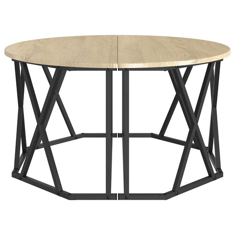 vidaXL Coffee Table Sonoma Oak Engineered Wood 80 x 80 x 42 cm