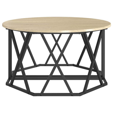 vidaXL Coffee Table Sonoma Oak Engineered Wood 80 x 80 x 42 cm