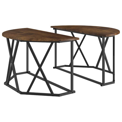 vidaXL Coffee Table - Smoked Oak, 80x80x42 cm, Made from Engineered Wood