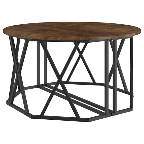 vidaXL Coffee Table - Smoked Oak, 80x80x42 cm, Made from Engineered Wood