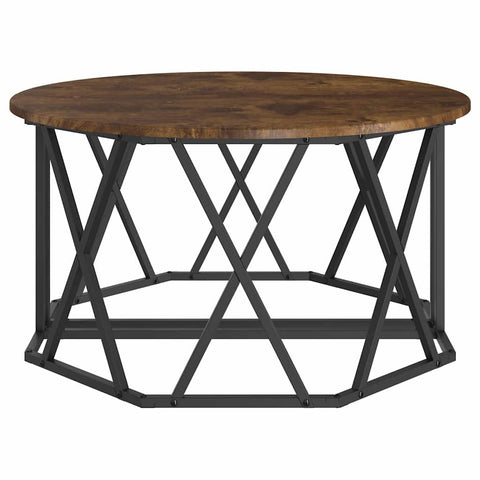 vidaXL Coffee Table - Smoked Oak, 80x80x42 cm, Made from Engineered Wood