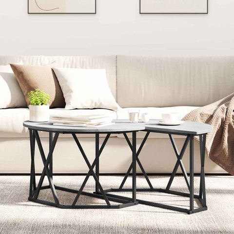 vidaXL Grey Sonoma Coffee Table 80x80x42 cm Made from Engineered Wood