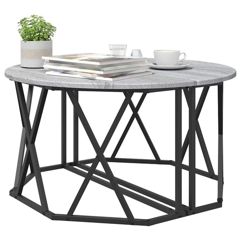 vidaXL Grey Sonoma Coffee Table 80x80x42 cm Made from Engineered Wood
