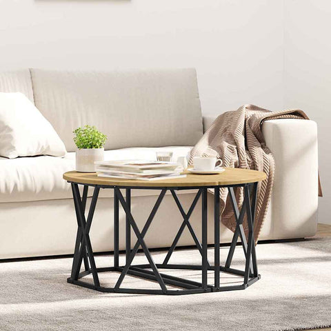 vidaXL Coffee Table Artisan Oak 31.5x31.5x16.5 inches Made from Engineered Wood