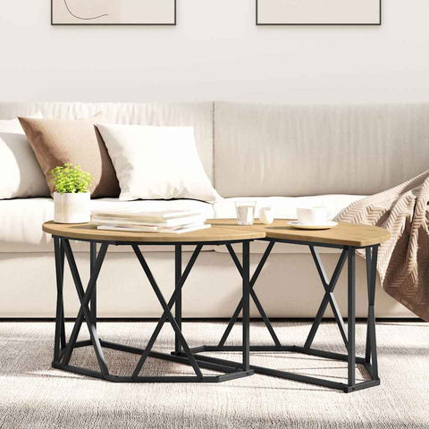 vidaXL Coffee Table Artisan Oak 31.5x31.5x16.5 inches Made from Engineered Wood