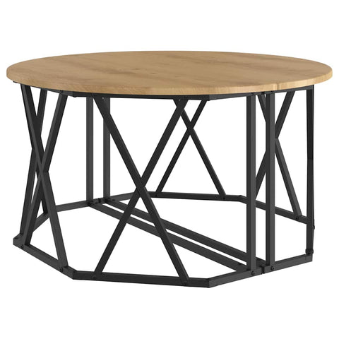 vidaXL Coffee Table Artisan Oak 31.5x31.5x16.5 inches Made from Engineered Wood