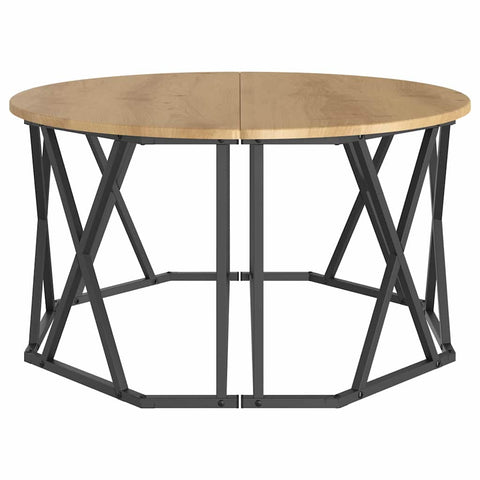 vidaXL Coffee Table Artisan Oak 31.5x31.5x16.5 inches Made from Engineered Wood