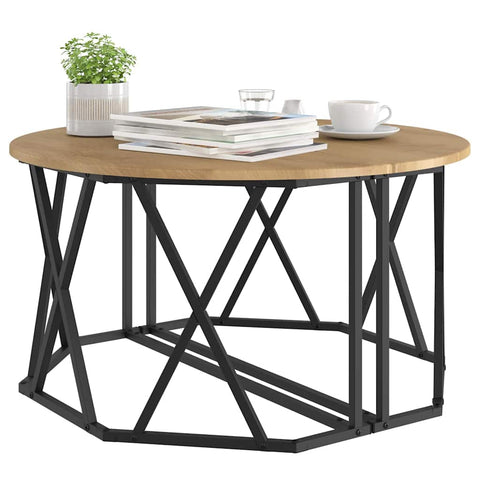 vidaXL Coffee Table Artisan Oak 31.5x31.5x16.5 inches Made from Engineered Wood