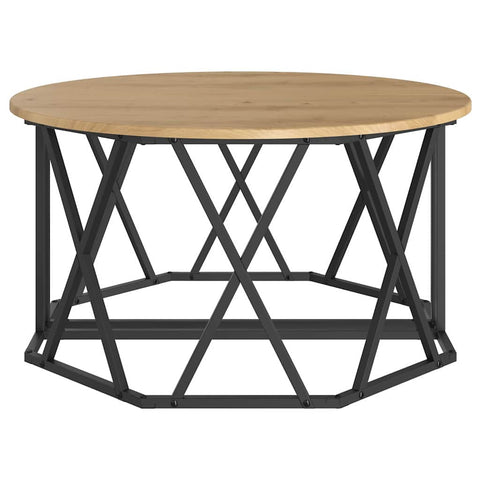 vidaXL Coffee Table Artisan Oak 31.5x31.5x16.5 inches Made from Engineered Wood