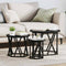 vidaXL Nesting Side Tables 3 pcs Black Oak Engineered Wood