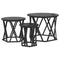 vidaXL Nesting Side Tables 3 pcs Black Oak Engineered Wood