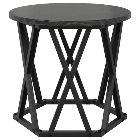 vidaXL Nesting Side Table 3 pcs Black oak 53 x 53 x 40 cm