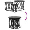 vidaXL Nesting Side Tables 3 pcs Black Oak Engineered Wood
