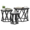 vidaXL Nesting Side Tables 3 pcs Black Oak Engineered Wood