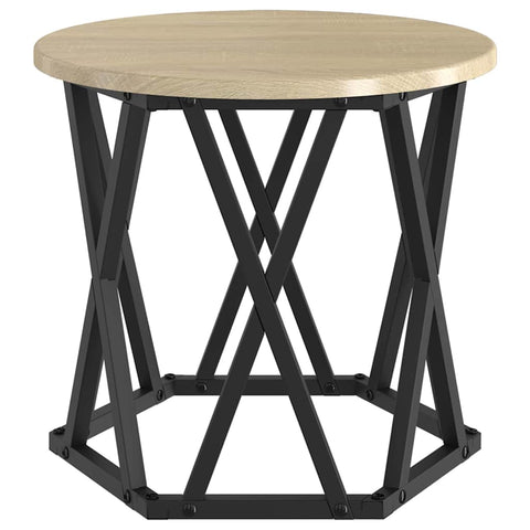 vidaXL Nesting Side Table 3 pcs Sonoma oak 53 x 53 x 40 cm