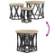 vidaXL Nesting Side Tables 3 pcs Sonoma Oak Engineered Wood