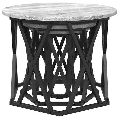 vidaXL Nesting Side Table 3 pcs Grey sonoma 53 x 53 x 40 cm