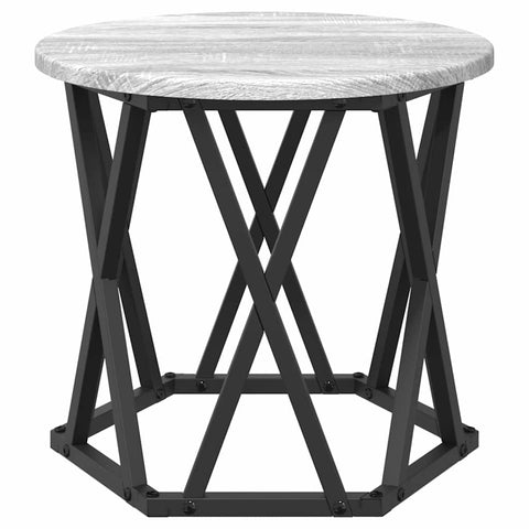 vidaXL Nesting Side Table 3 pcs Grey sonoma 53 x 53 x 40 cm