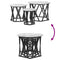 vidaXL Nesting Side Tables 3 pcs Grey Sonoma Engineered Wood