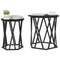 vidaXL Black oak Wood and Metal Medium Durable Coffee Table