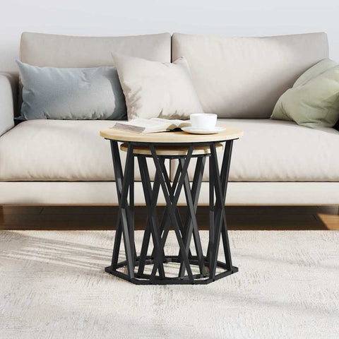 vidaXL Side Tables 2 pcs Sonoma Oak Engineered Wood