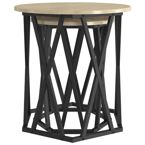 vidaXL Side Tables 2 pcs Sonoma Oak Engineered Wood