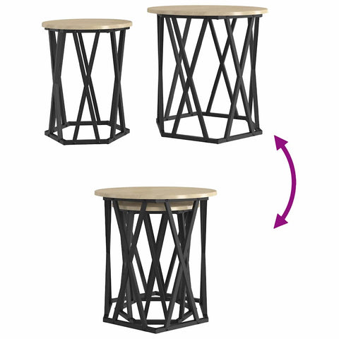 vidaXL Side Tables 2 pcs Sonoma Oak Engineered Wood