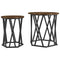 vidaXL Side Tables 2 pcs Smoked Oak Engineered Wood