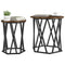 vidaXL Side Tables 2 pcs Smoked Oak Engineered Wood