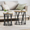 vidaXL Artisan oak MDF, Metal Medium Coffee Table Round Industrial