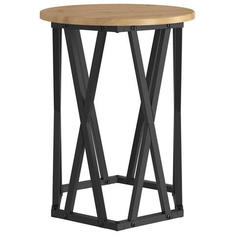 vidaXL Artisan oak MDF, Metal Medium Coffee Table Round Industrial