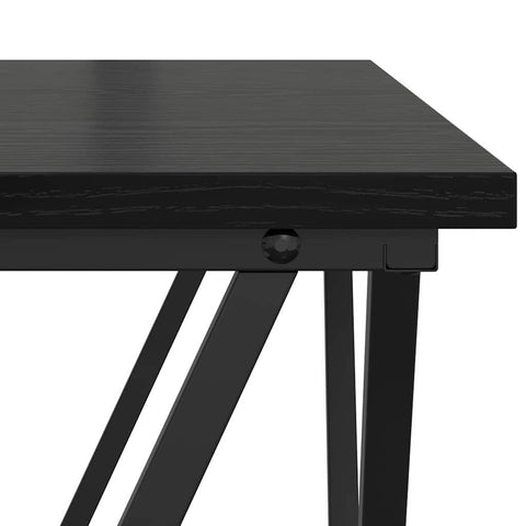 vidaXL Side Table Set 2 pcs Black oak 50 x 50 x 40 cm