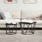 vidaXL Side Tables 2 pcs Black Oak Engineered Wood
