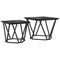vidaXL Side Tables 2 pcs Black Oak Engineered Wood
