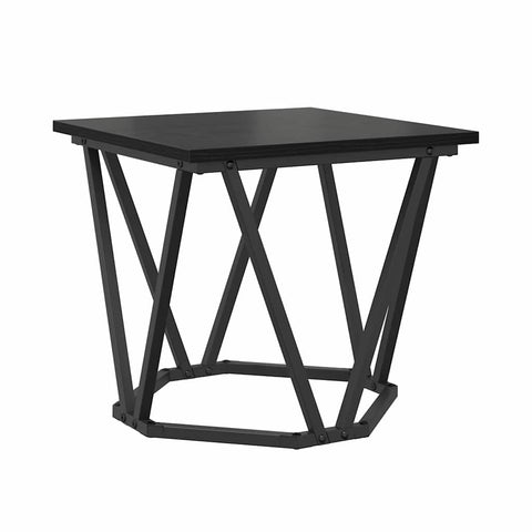 vidaXL Side Table Set 2 pcs Black oak 50 x 50 x 40 cm