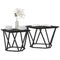 vidaXL Side Tables 2 pcs Black Oak Engineered Wood