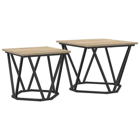 vidaXL Side Tables 2 pcs Sonoma Oak Engineered Wood