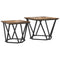 vidaXL 2 Piece Side Table Set Smoked Oak Engineered Wood