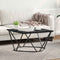 vidaXL Coffee Table Black Oak 80x80x45 cm Engineered Wood